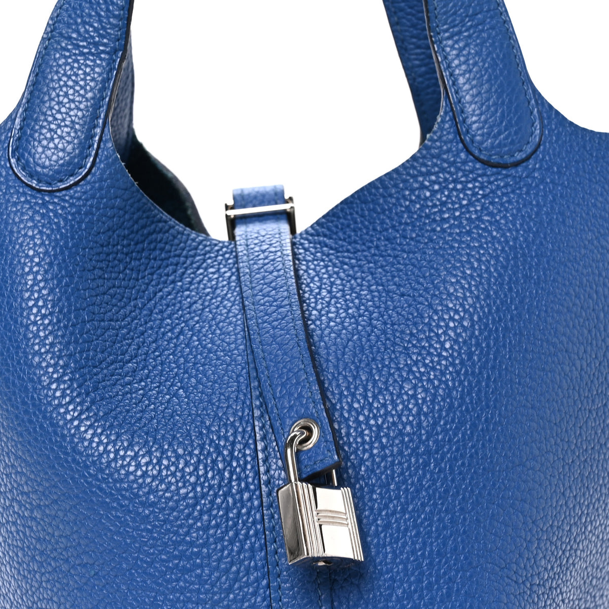 Hermes Taurillon Clemence Picotin Lock 18 PM Bleu France 8 of 10