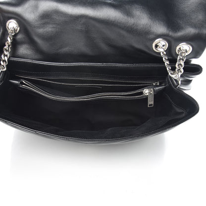 Saint Laurent Calfskin Y Quilted Monogram Large Loulou Chain Satchel Black 8 of 14