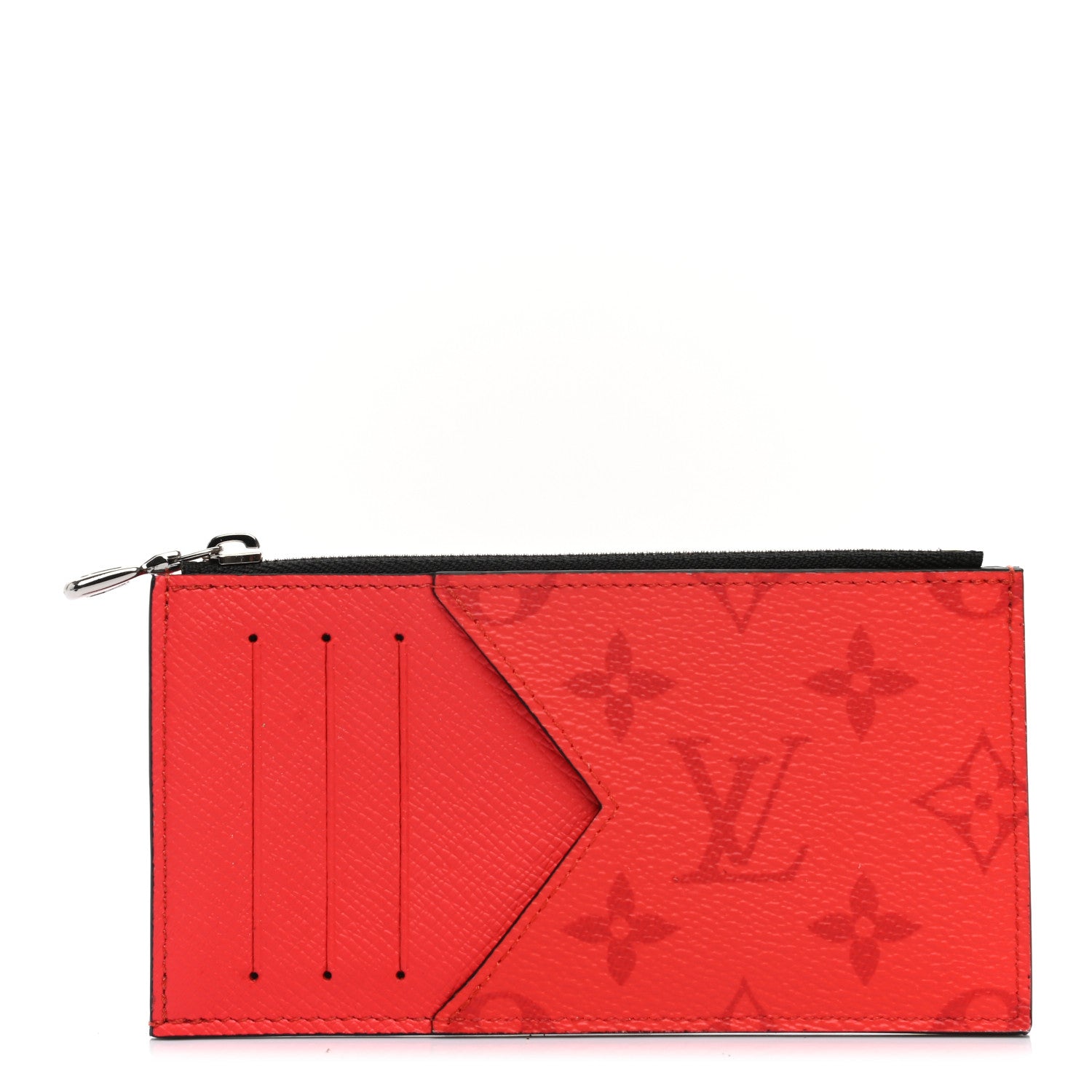 Louis Vuitton Taigarama Coin Card Holder Fire Red 1 of 7