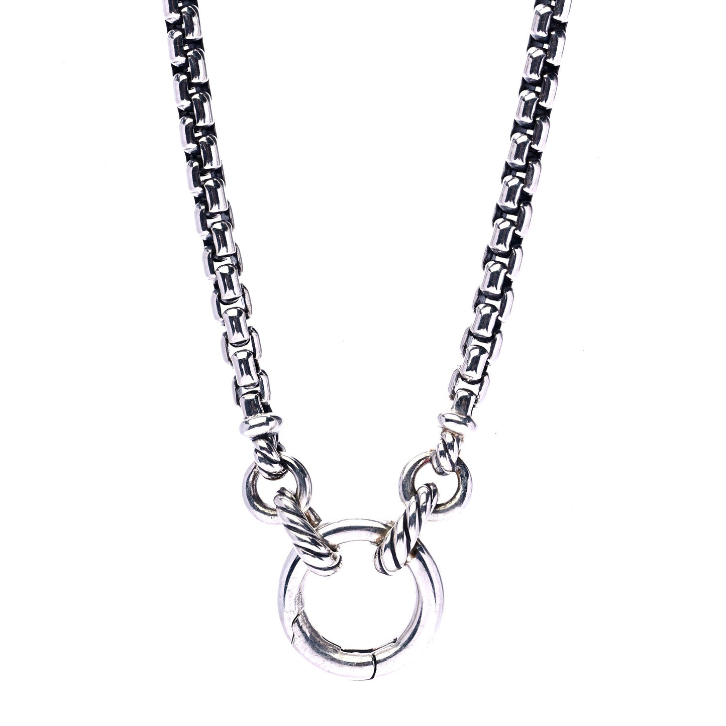 Sterling Silver Amulet Vehicle Box Chain Necklace