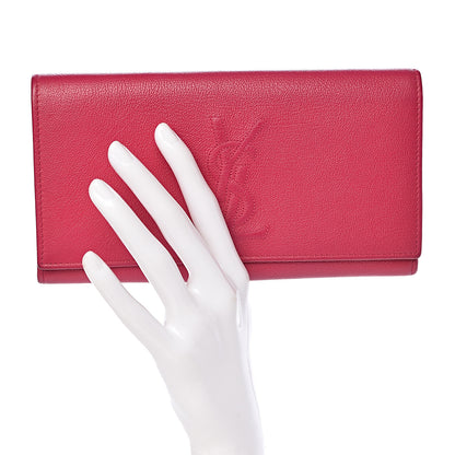 Saint Laurent Goatskin Belle De Jour Flap Wallet Fuchsia 2 of 7