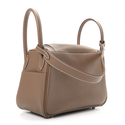 Hermes Taurillon Clemence Lindy 26 Etoupe 4 of 18