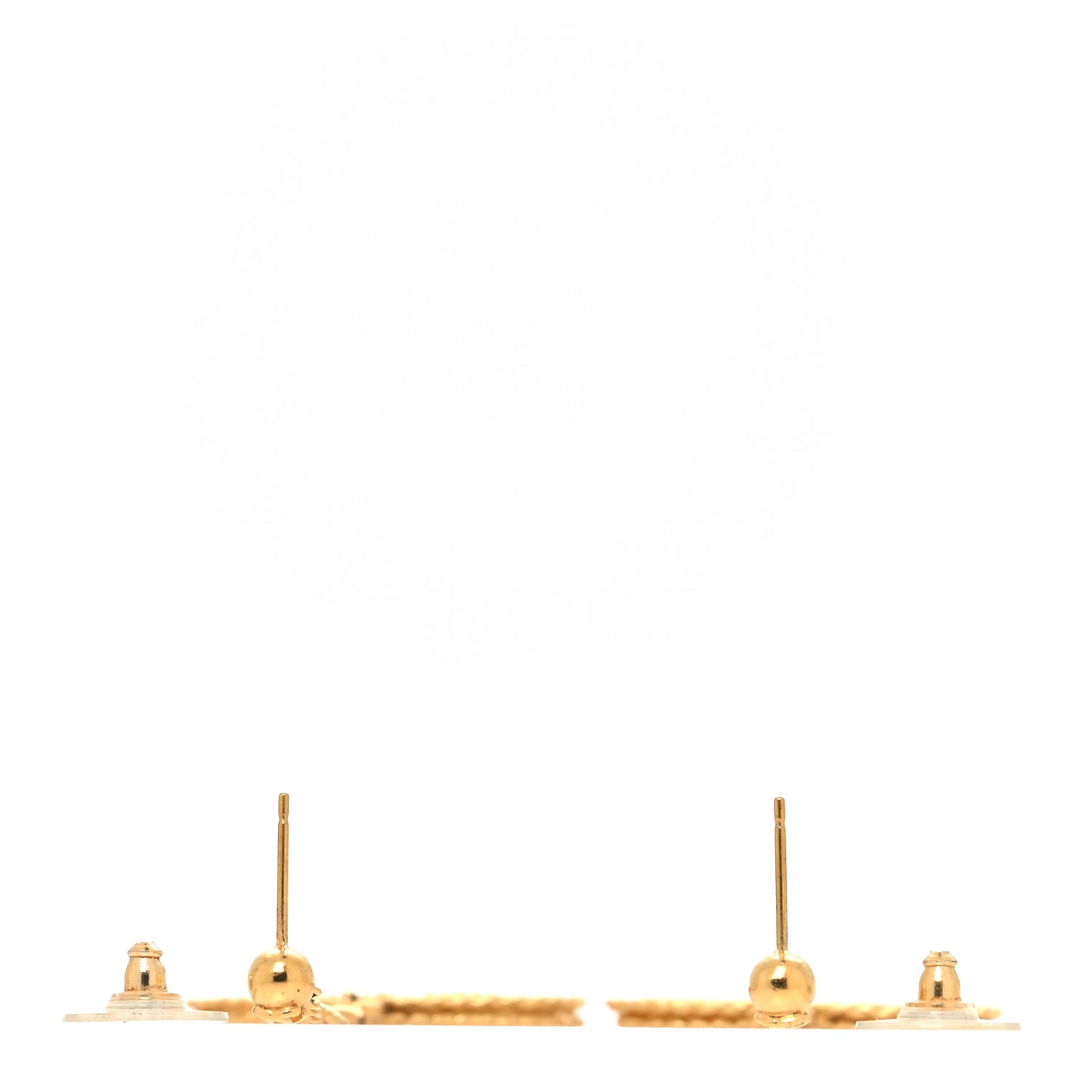 CC Drop Earrings Matte Gold