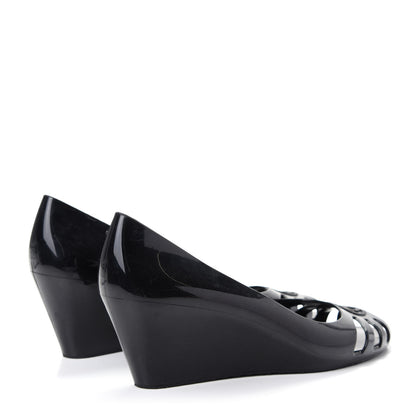 Gucci Rubber Jelly Marola Wedges 39 Black 4 of 10