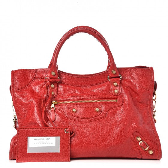 Balenciaga Agneau Giant 12 Gold Hardware City Rouge Cardinal 1 of 11