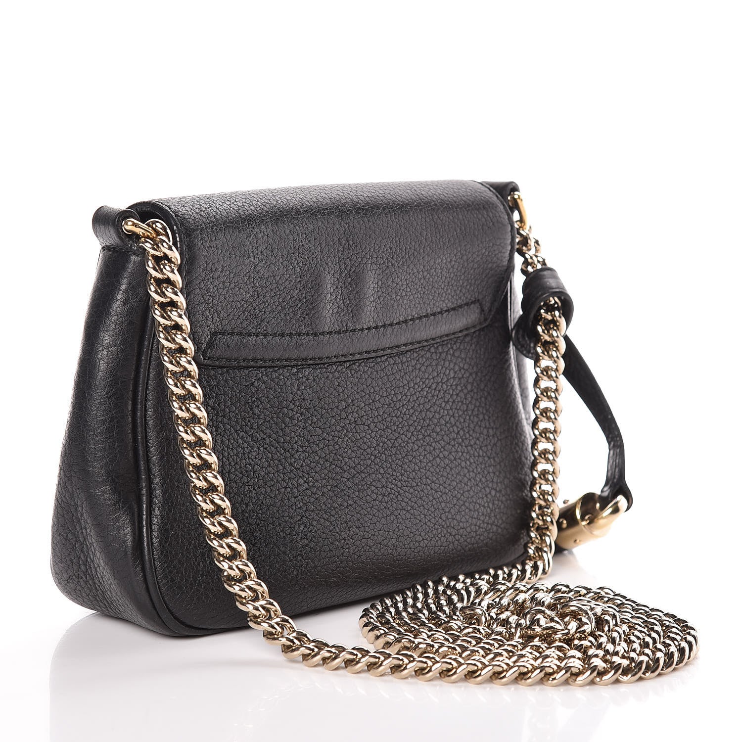 Gucci Pebbled Calfskin Small Soho Flap Crossbody Black 3 of 10