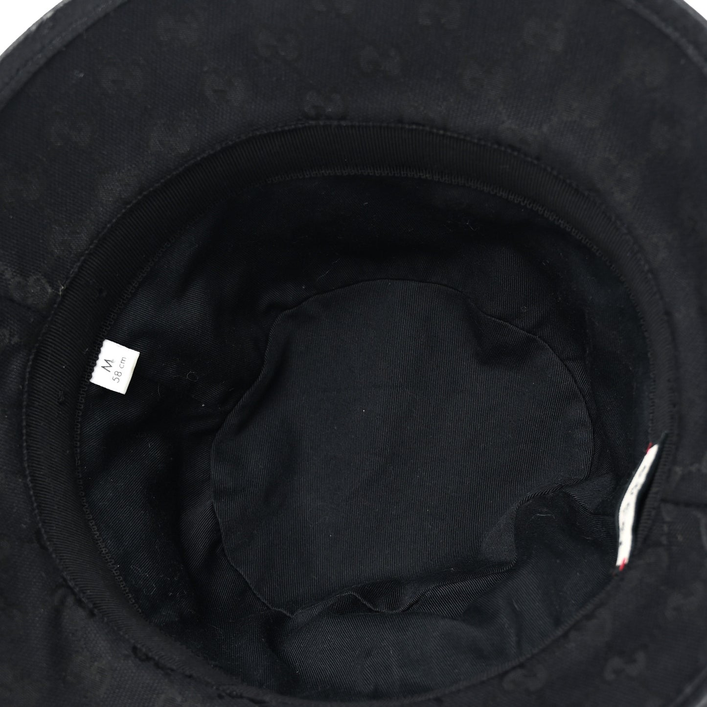 Monogram Textured Dollar Calfskin GG Jago Bucket Hat Black
