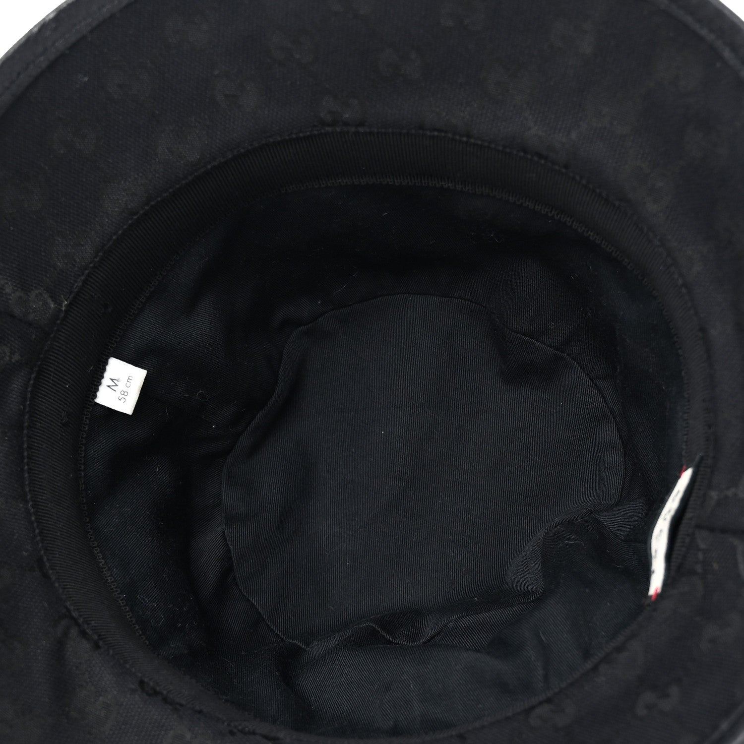 Gucci Monogram Textured Dollar Calfskin GG Jago Bucket Hat Black 7 of 11