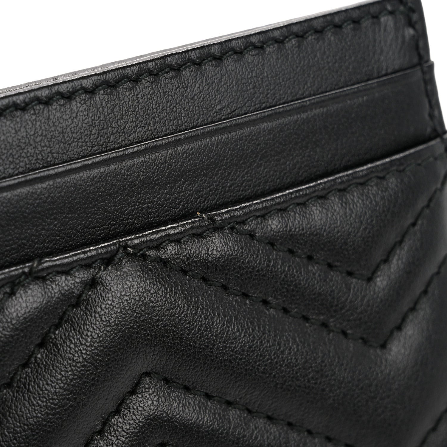 Gucci Calfskin Matelasse GG Marmont Card Holder Black 7 of 8