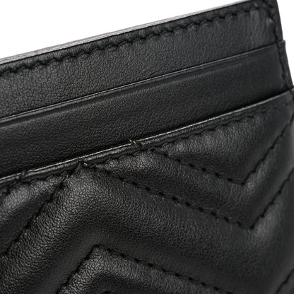 Gucci Calfskin Matelasse GG Marmont Card Holder Black 7 of 8
