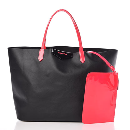 Givenchy Calfskin Large Antigona Tote Black Neon Pink 3 of 12