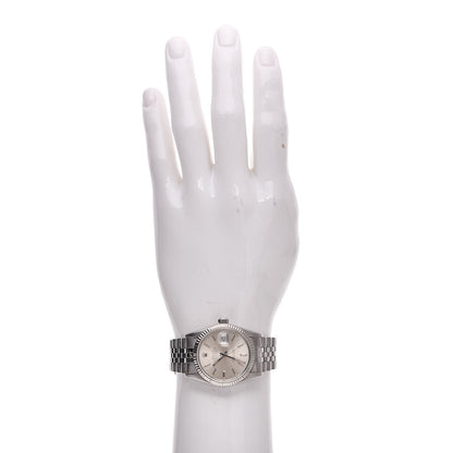Rolex Stainless Steel 18K White Gold 36mm Oyster Perpetual Datejust Watch Silver 16014 2 of 8