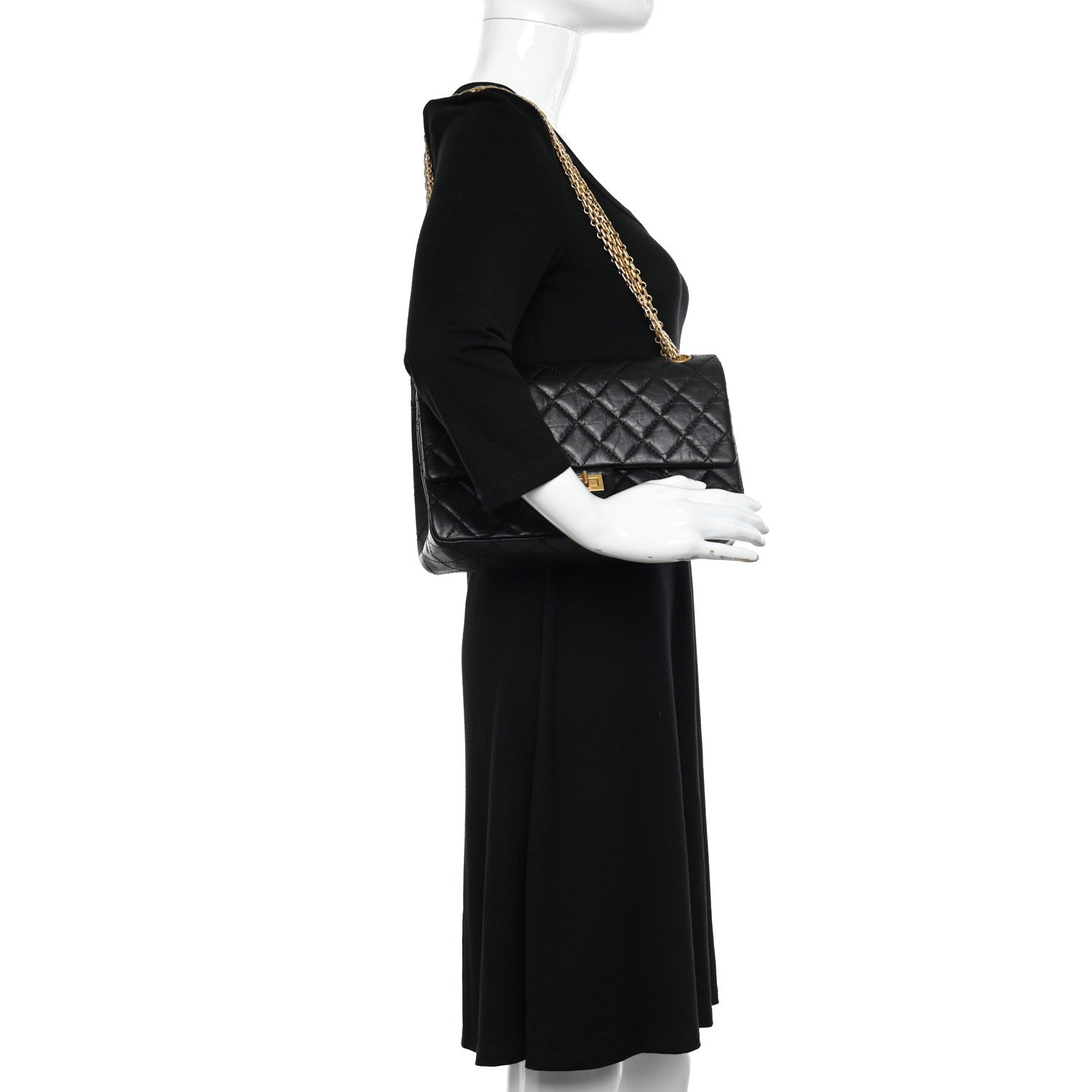 Chanel Aged Calfskin Quilted 2.55 Reissue 226 Flap Black 2 of 10