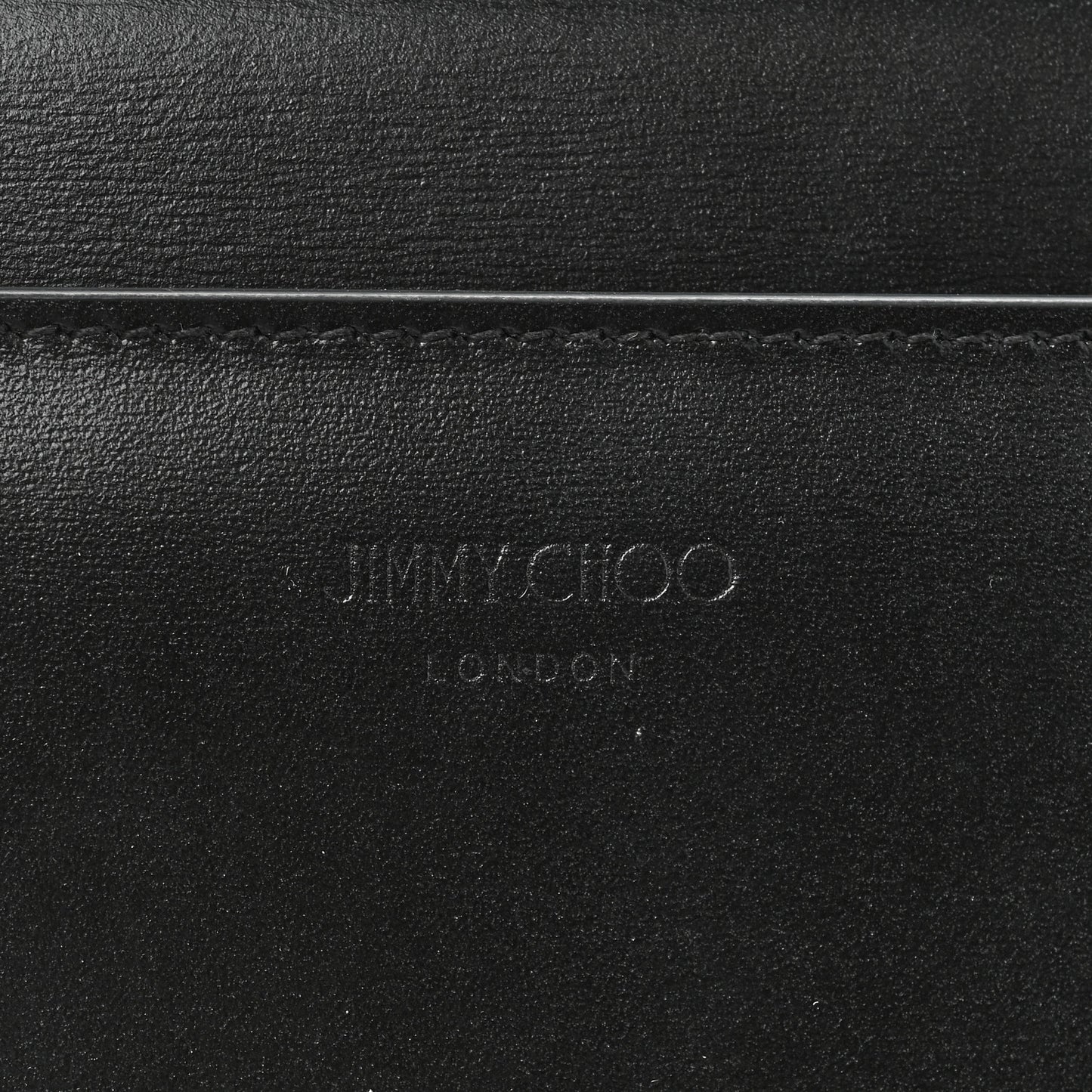 Calfskin Varenne Crystal Bar Avenue Chain Clutch Black