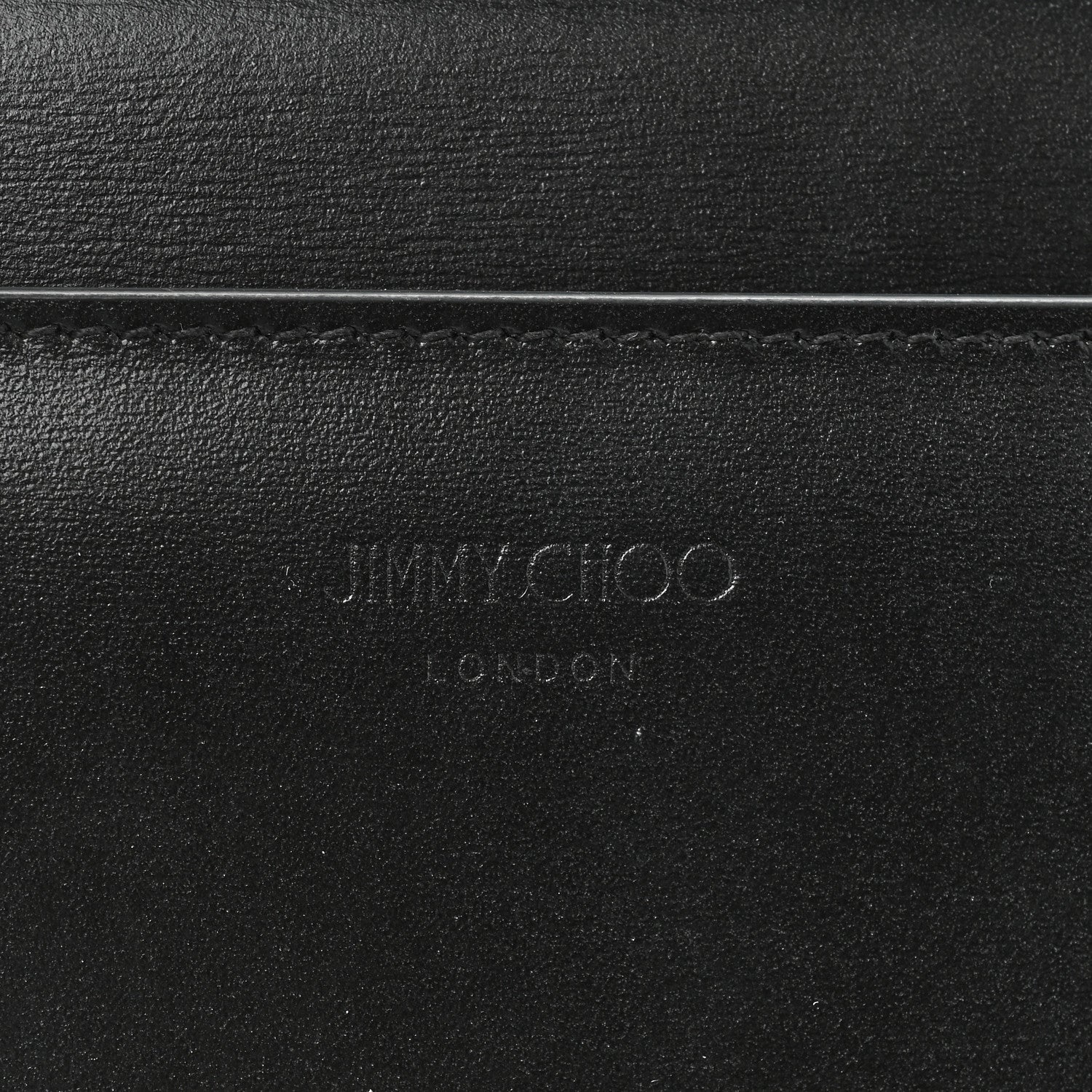 Jimmy Choo Calfskin Varenne Crystal Bar Avenue Chain Clutch Black 11 of 11