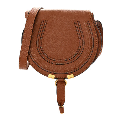 Chloe Grained Calfskin Small Marcie Saddle Bag Tan 1 of 10