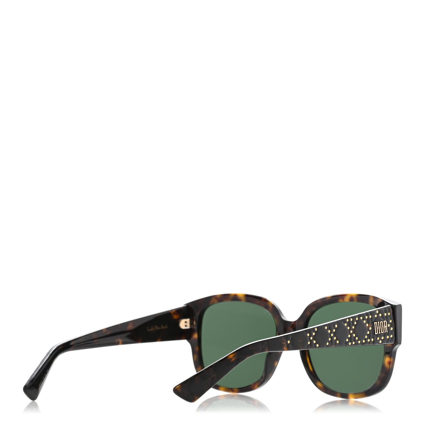 Acetate Cannage Lady Dior Studs Sunglasses Havana