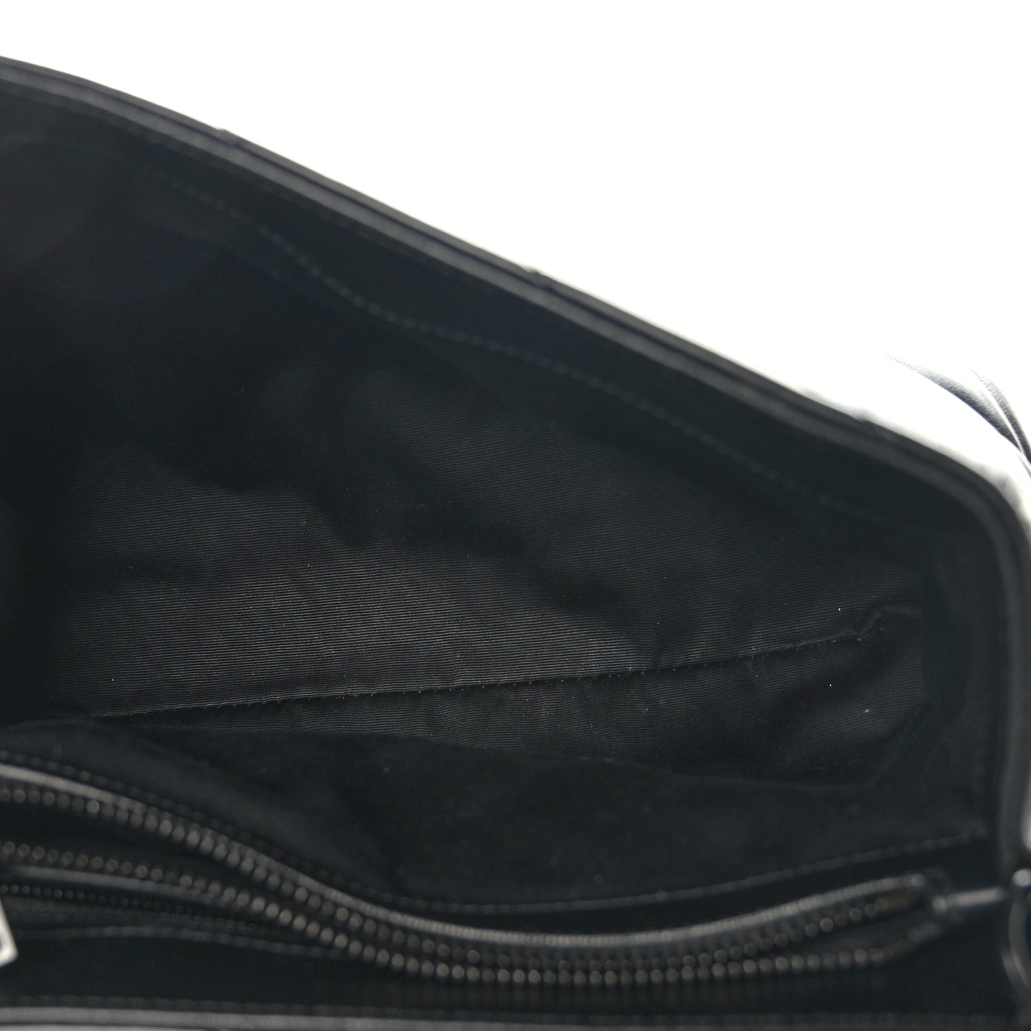 Calfskin Y Quilted Monogram Monochrome Medium Loulou Chain Satchel Black