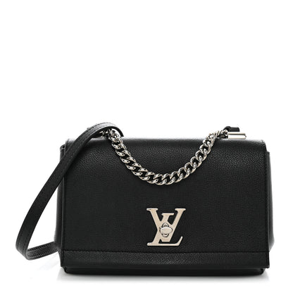 Louis Vuitton Calfskin Lockme II Chain Bag BB Black 1 of 11