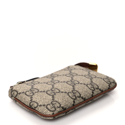 Gucci GG Supreme Monogram Key Case Beige Ebony Cuir 4 of 8