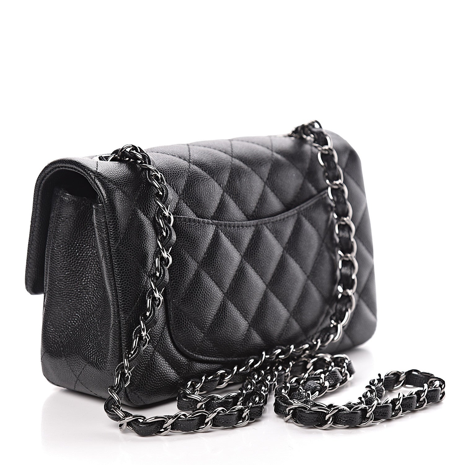 Chanel Iridescent Caviar Quilted Mini Rectangular Flap Black 3 of 11
