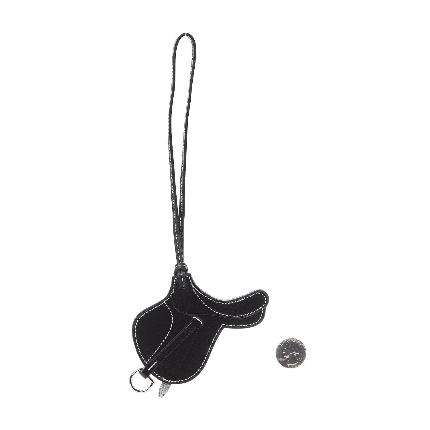 Hermes Box Paddock Selle Horse Saddle Bag Charm Black 2 of 3