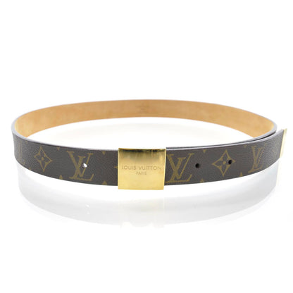 Louis Vuitton Monogram Belt w Gold Buckle 1 of 6
