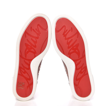 Christian Louboutin Metallic Sequin Bip Bip Orlato Flat Sneakers 37 Nude 5 of 11