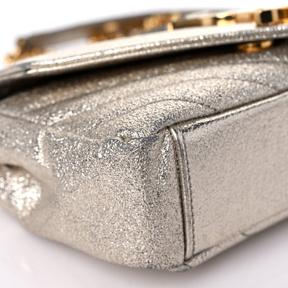Saint Laurent Metallic Nappa Matelasse Chevron Classic Monogram Baby Chain Bag 8 of 12