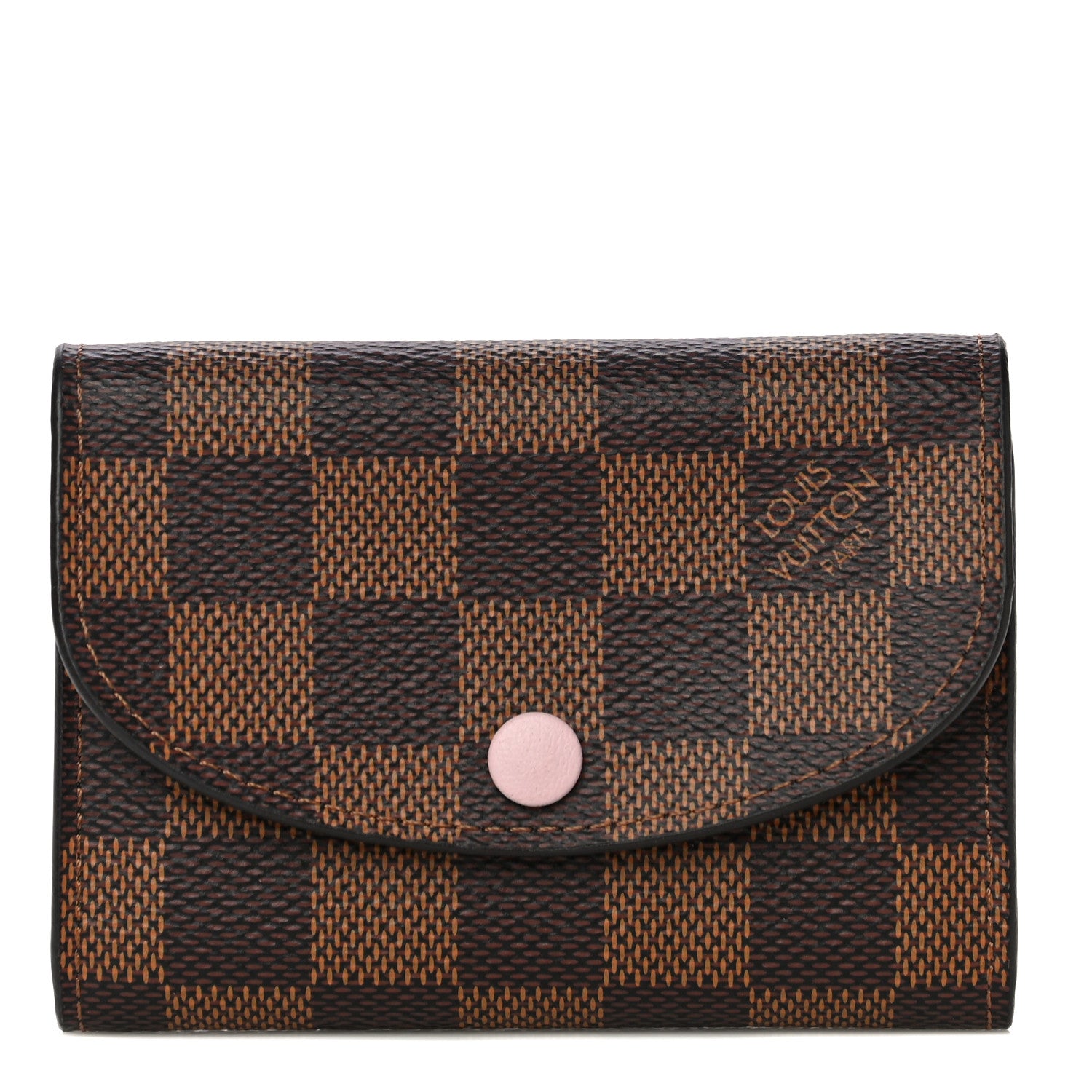 Louis Vuitton Damier Ebene Rosalie Coin Purse Rose Ballerine 1 of 10