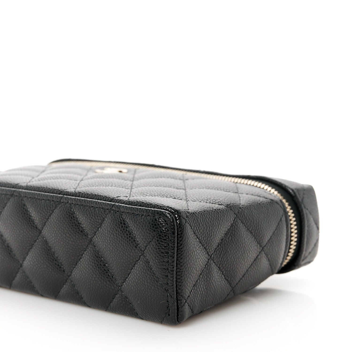 Chanel Caviar Quilted Top Handle Slim Vanity With Chain Black 10 of 11
