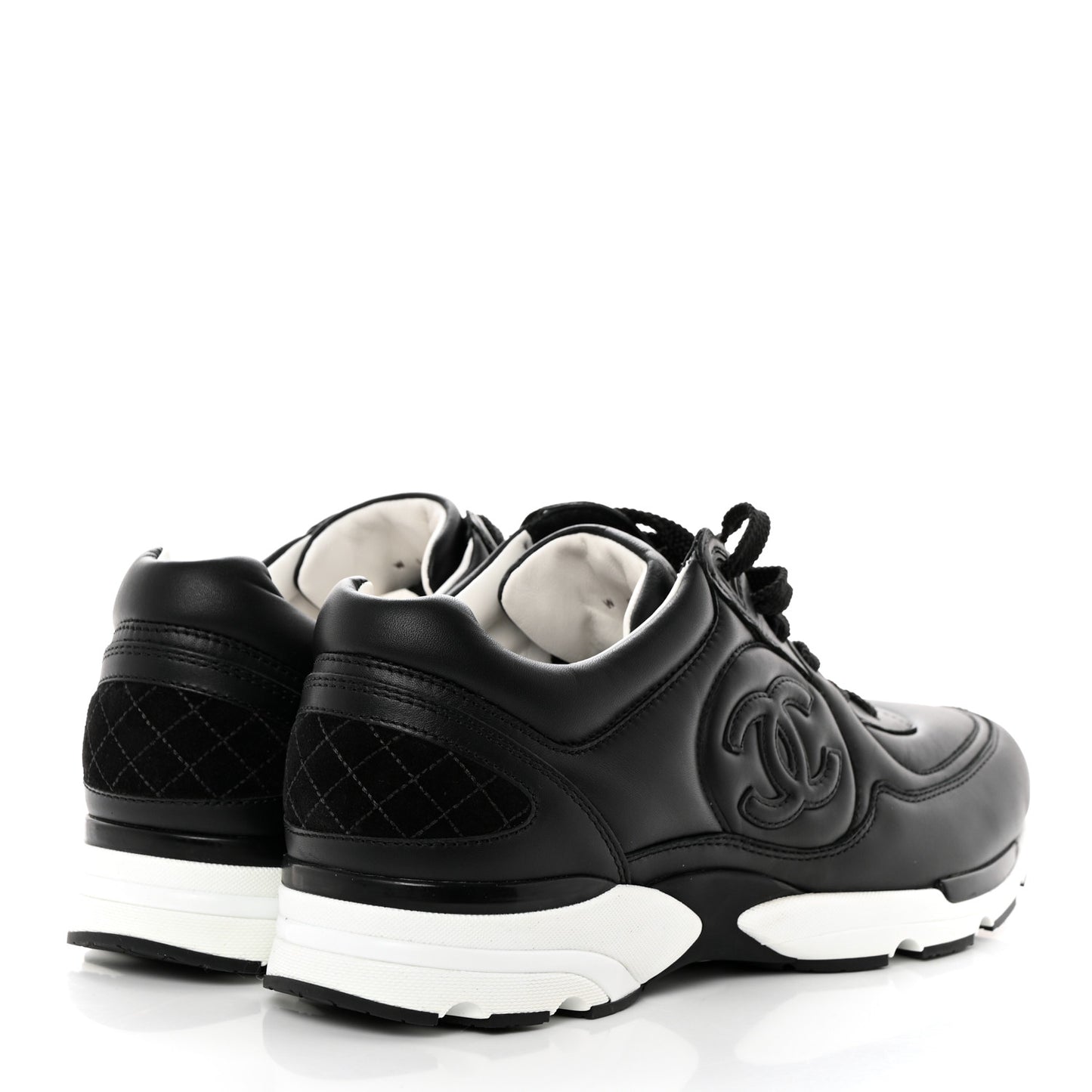 Calfskin CC Sneakers 40.5 Dark Grey