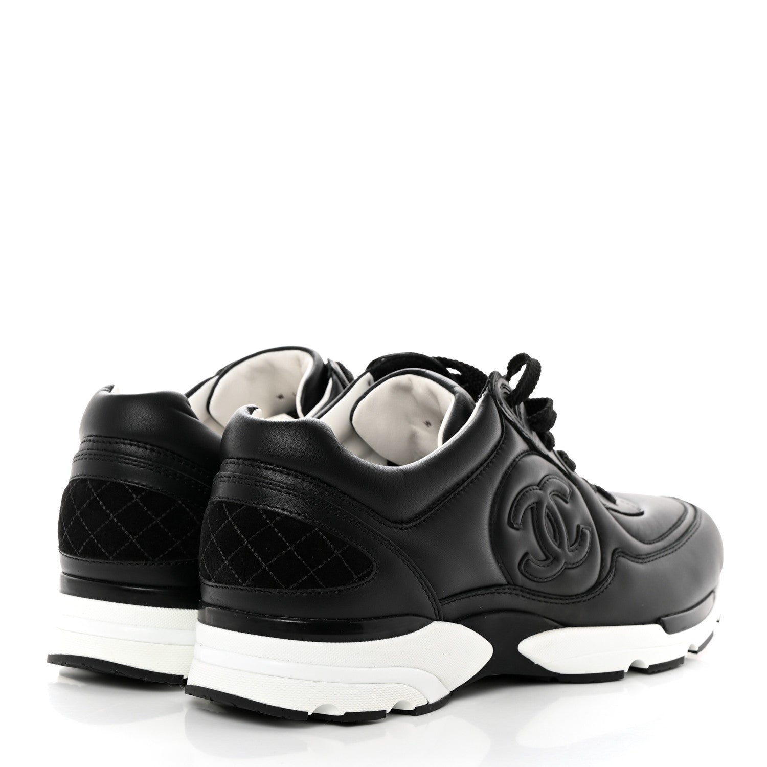 Chanel Calfskin CC Sneakers 40.5 Dark Grey 4 of 8