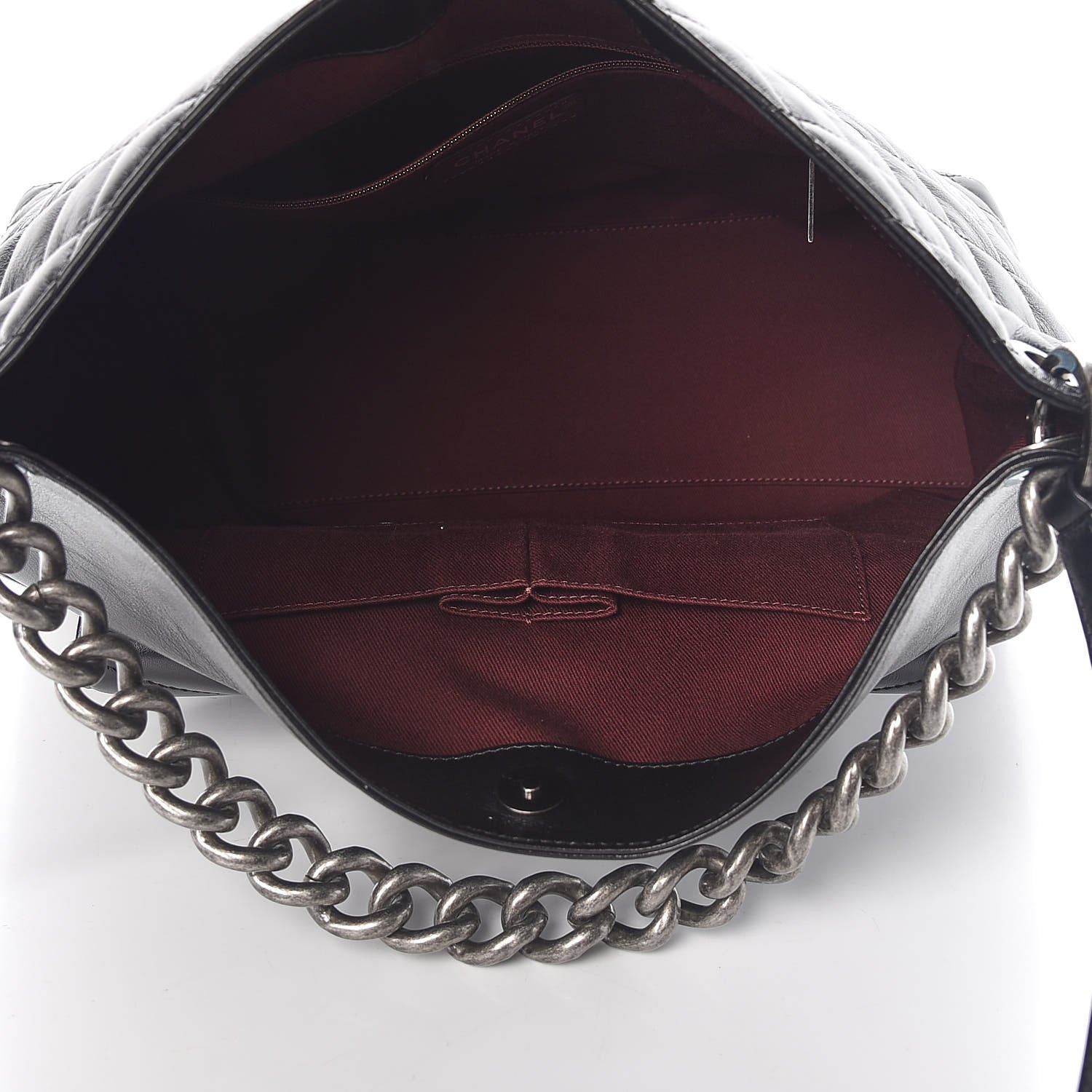 Chanel Aged Calfskin Quilted Mad About Quilting Hobo Black 5 of 10