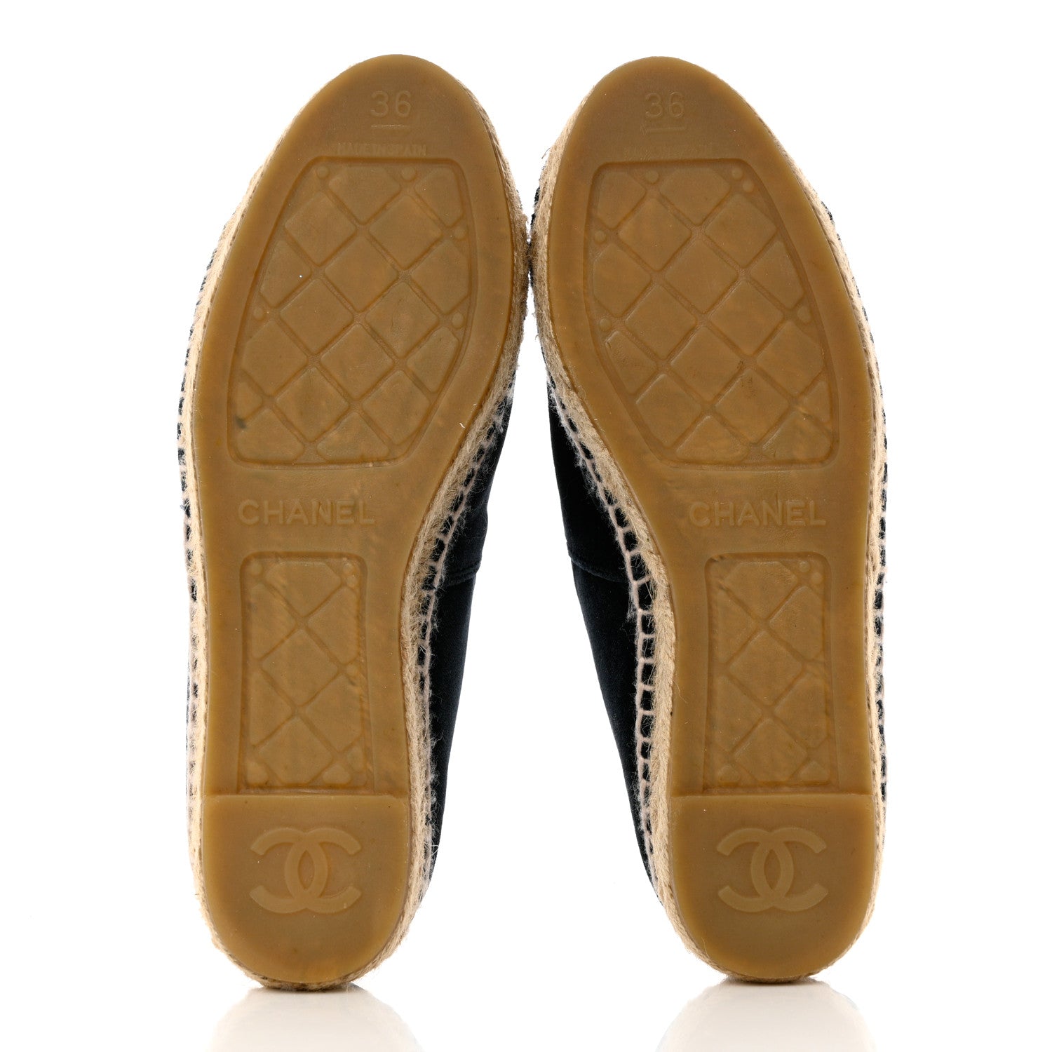 Chanel Velvet CC Espadrilles 36 Dark Navy Black 5 of 14