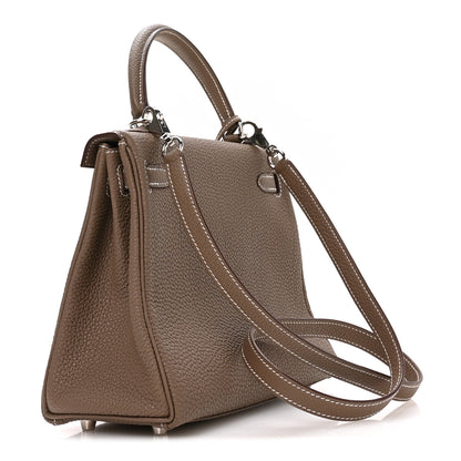 Hermes Togo Kelly Retourne 25 Etoupe 3 of 11