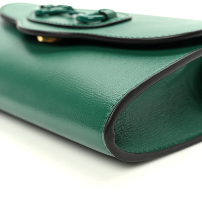 Gucci Azalea Calfskin Web Monochrome Mini Horsebit 1955 Chain Shoulder Bag Emerald 10 of 10