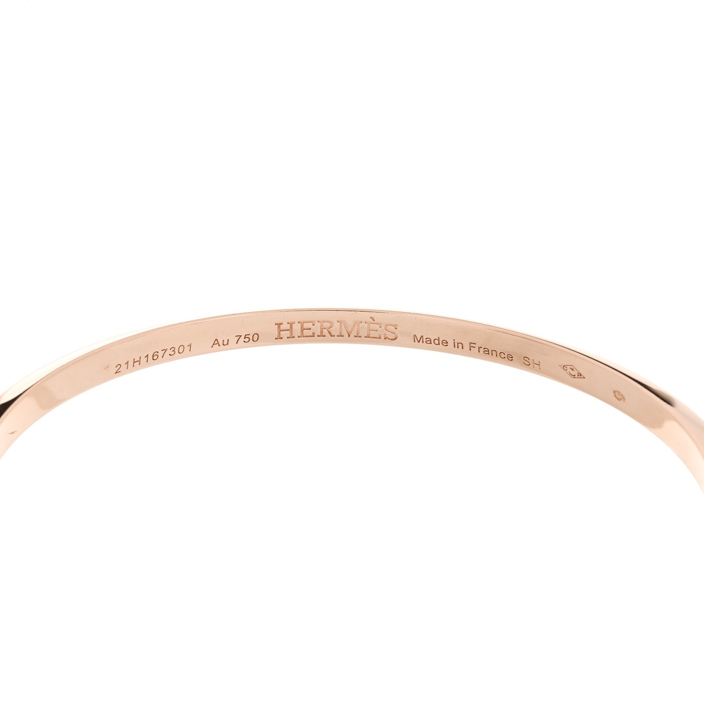 18K Rose Gold PM Clou de Forge Cuff Bracelet SH