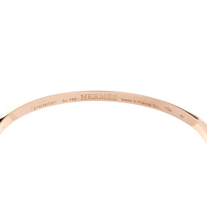 Hermes 18K Rose Gold PM Clou de Forge Cuff Bracelet SH 3 of 4