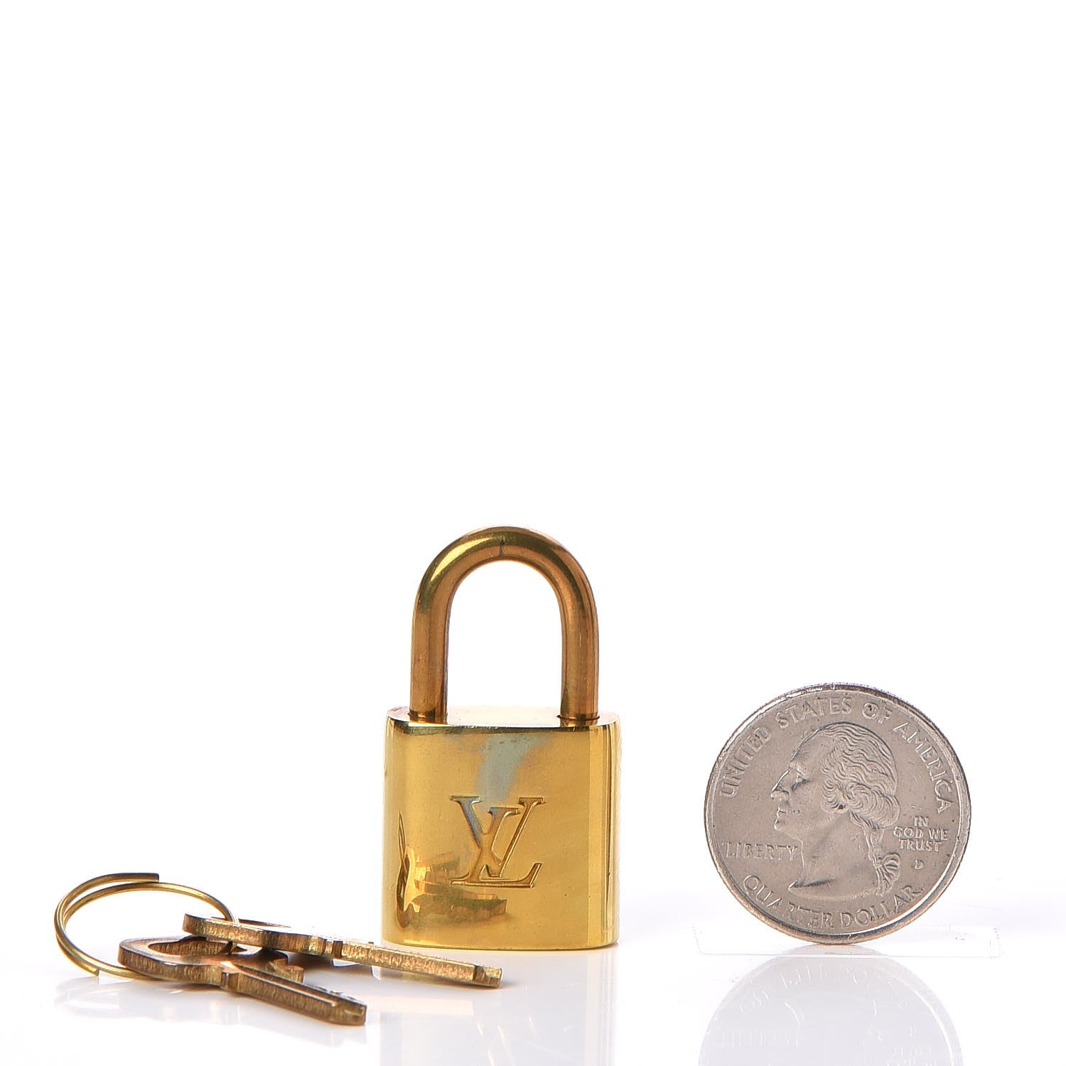 Louis Vuitton Brass Lock and Key Set #343 5 of 6