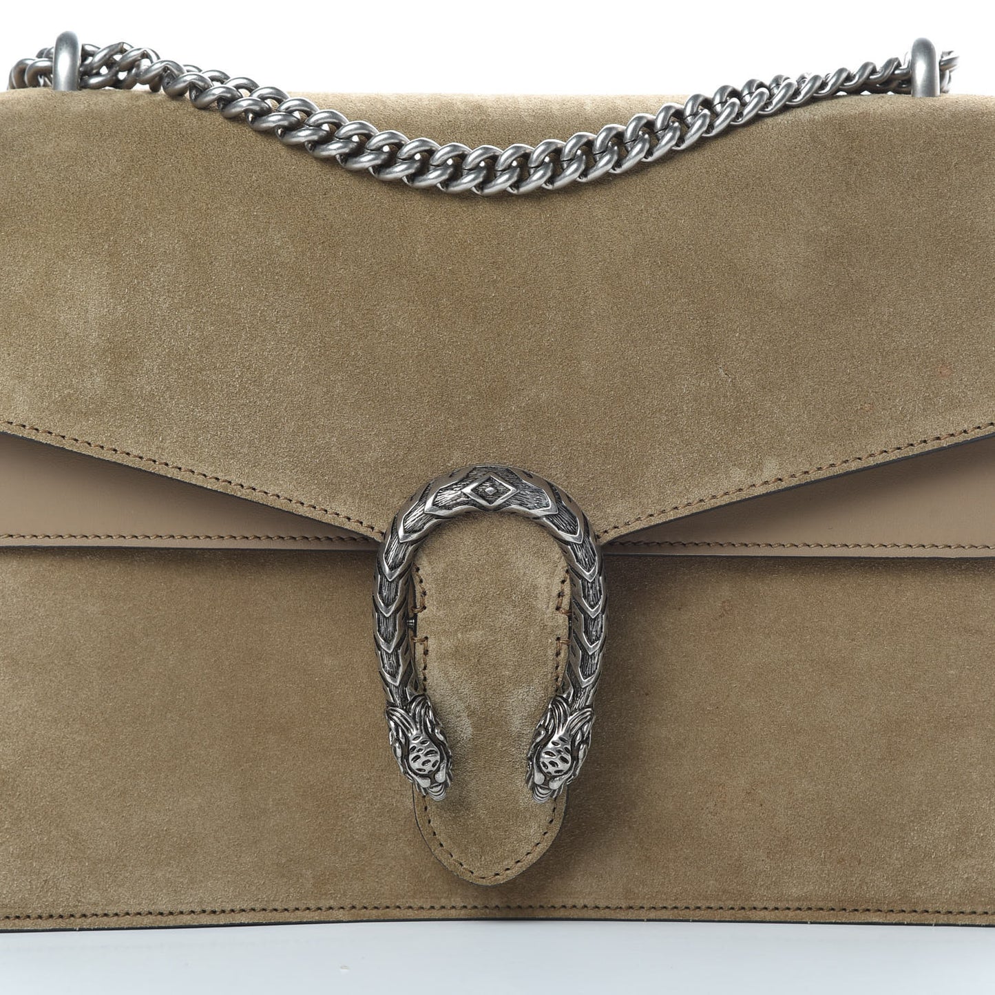 Suede Medium Dionysus Shoulder Bag Taupe