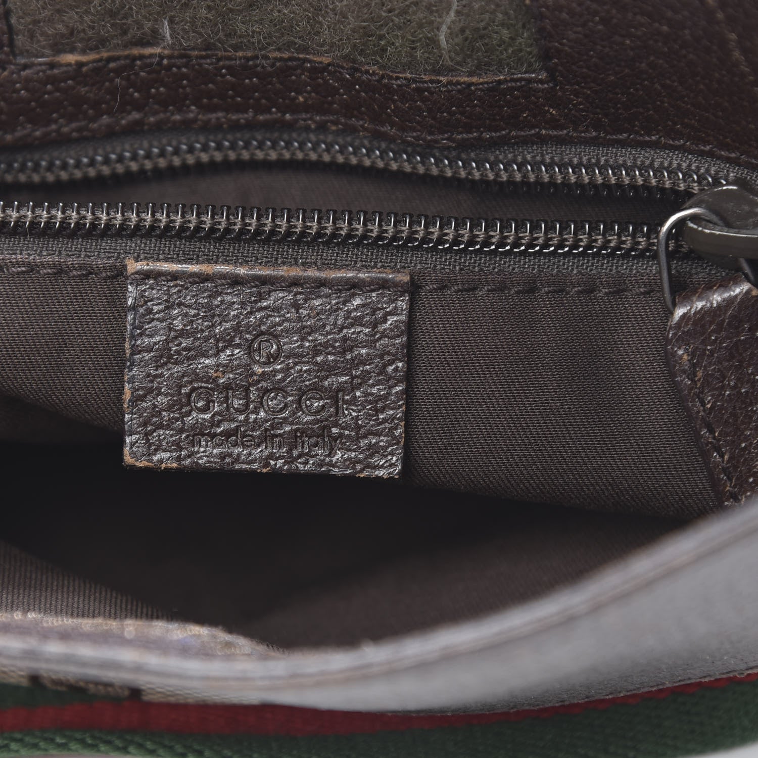 Gucci GG Monogram Web Messenger Crossbody Bag Dark Brown 5 of 14