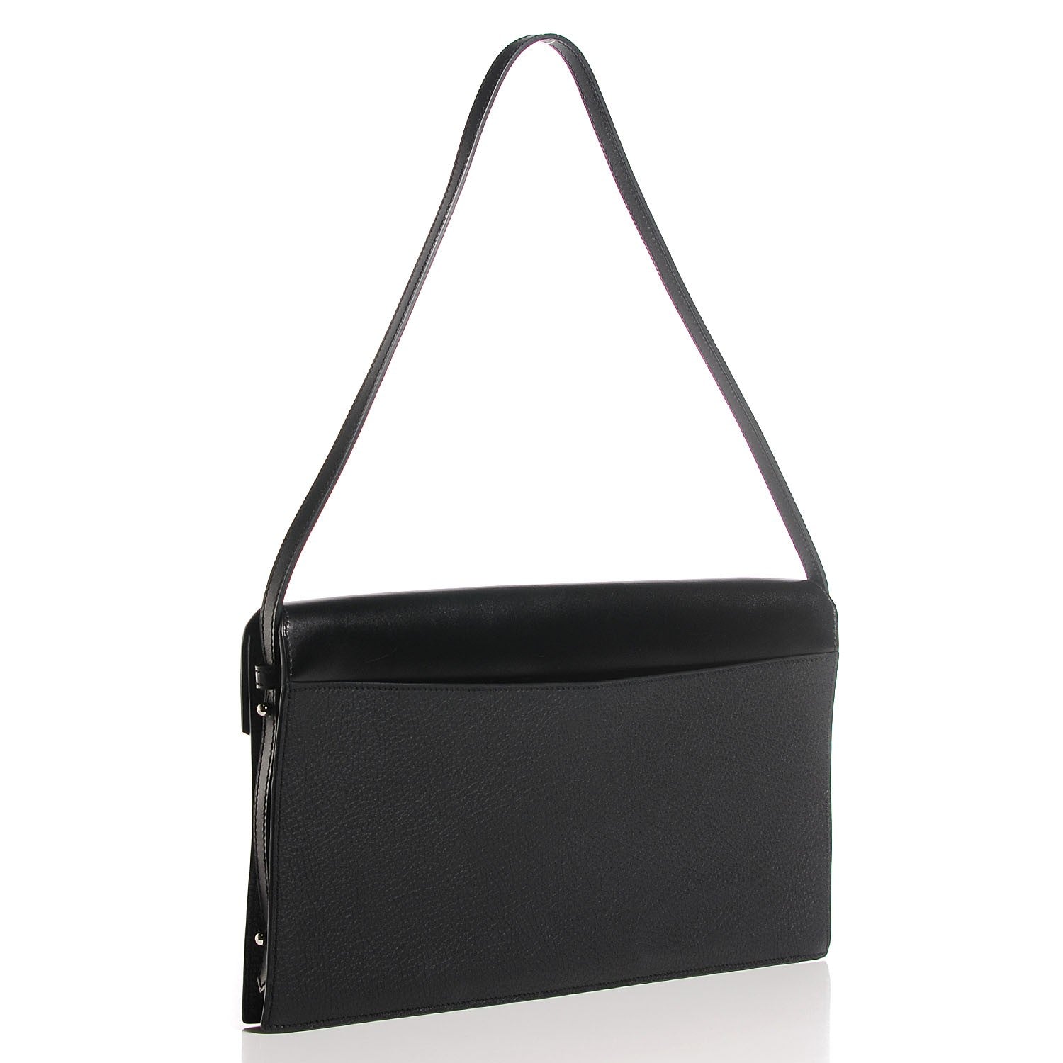 Hermes Box Calf Taurillon Clemence Faco Clutch Black 3 of 14