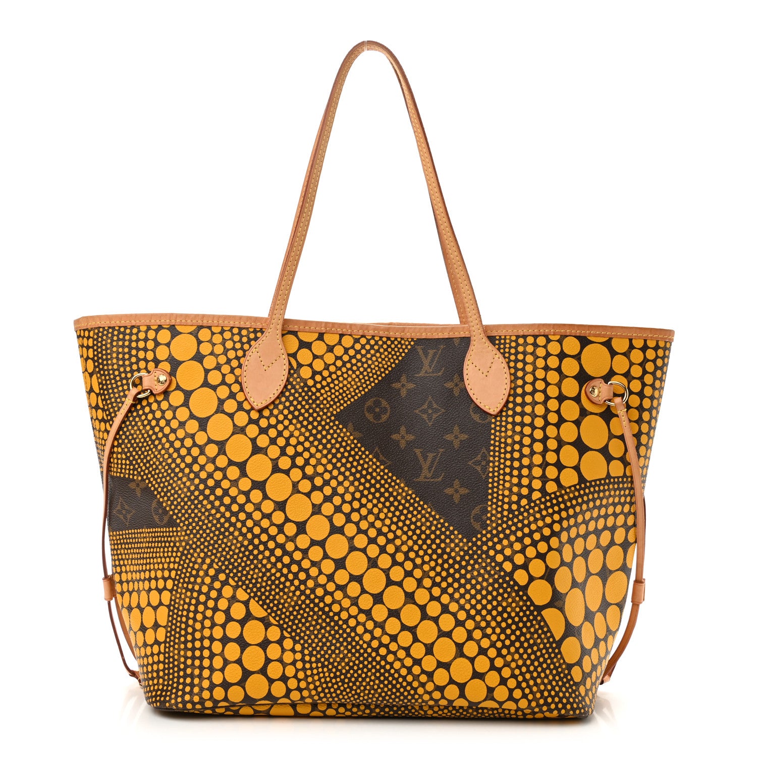 Louis Vuitton Monogram Kusama Waves Neverfull MM Yellow 1 of 11