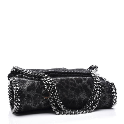 Stella McCartney Shaggy Deer Leopard Print Mini Falabella Tote Black 3 of 8