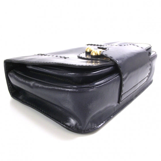 Textured Calfskin F3 Secret Code Satchel Blue