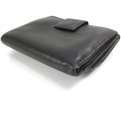 Prada Saffiano Small Flap Wallet Black 5 of 9