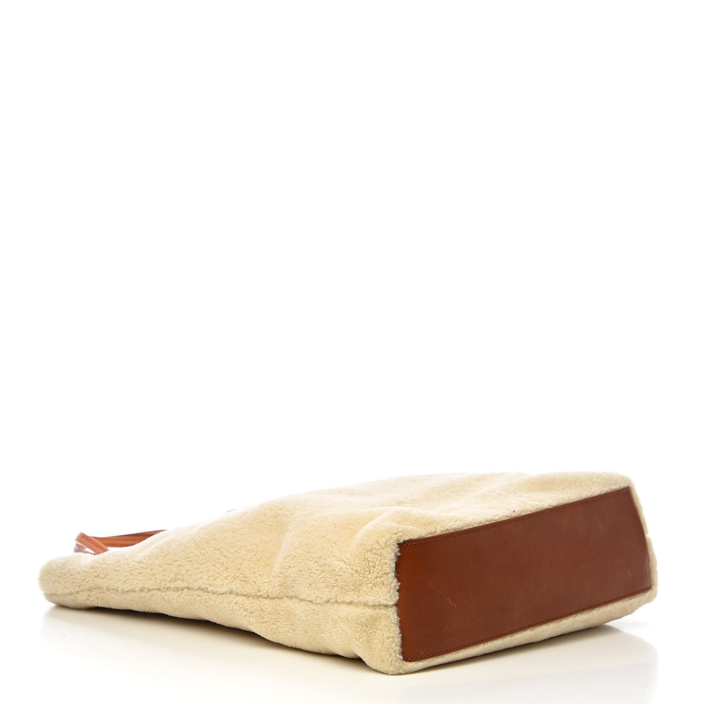 Shearling East West Tote Natural