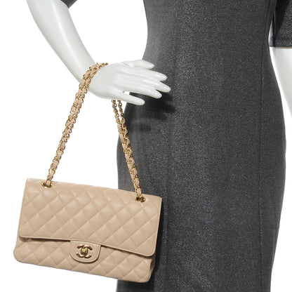 Chanel Caviar Quilted Medium Double Flap Beige 2 of 7