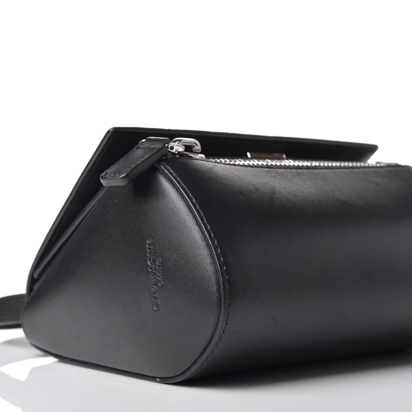 Stingray Calfskin Mini Pandora Box Crossbody Black